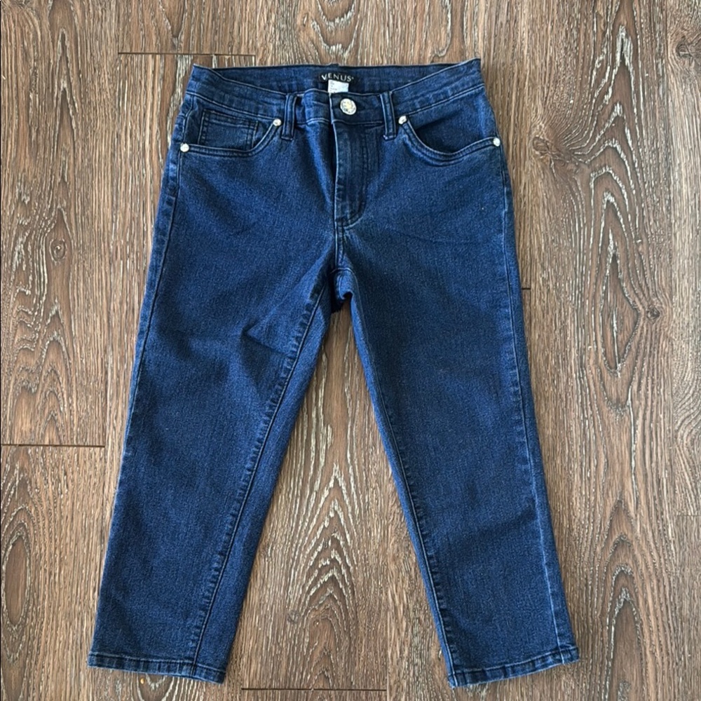 VENUS Blue Ankle Cropped Jeans Classic Denim